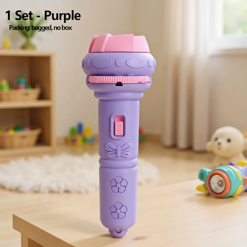 

Cute Cartoon Flashlight Projector Toy, Bedtime Story Light for Kids Baby Sleeping, Creative Night Light Lamp