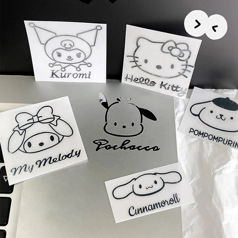 ملصقات معدنية كرتونية مطلية بالكهرباء Sanrio Hellokitty Diy ملصقات جراب هاتف مقاومة للماء مطلية بالكهرباء هدايا عيد الميلاد