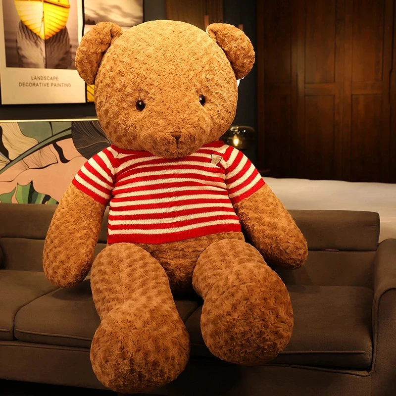 1 pz 60/80cm gigante carino orsacchiotto che indossa maglione morbido orso Peluche animali di Peluche Peluche per bambini compleanno natale bel regalo