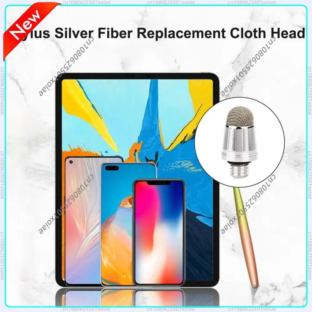 10Pcs Stylus Pen Conductive Touch Tablet Pen M5x0.8 Thread Replacement Mesh Fiber Tips for Capacitive Touch Screen Stylus Pens