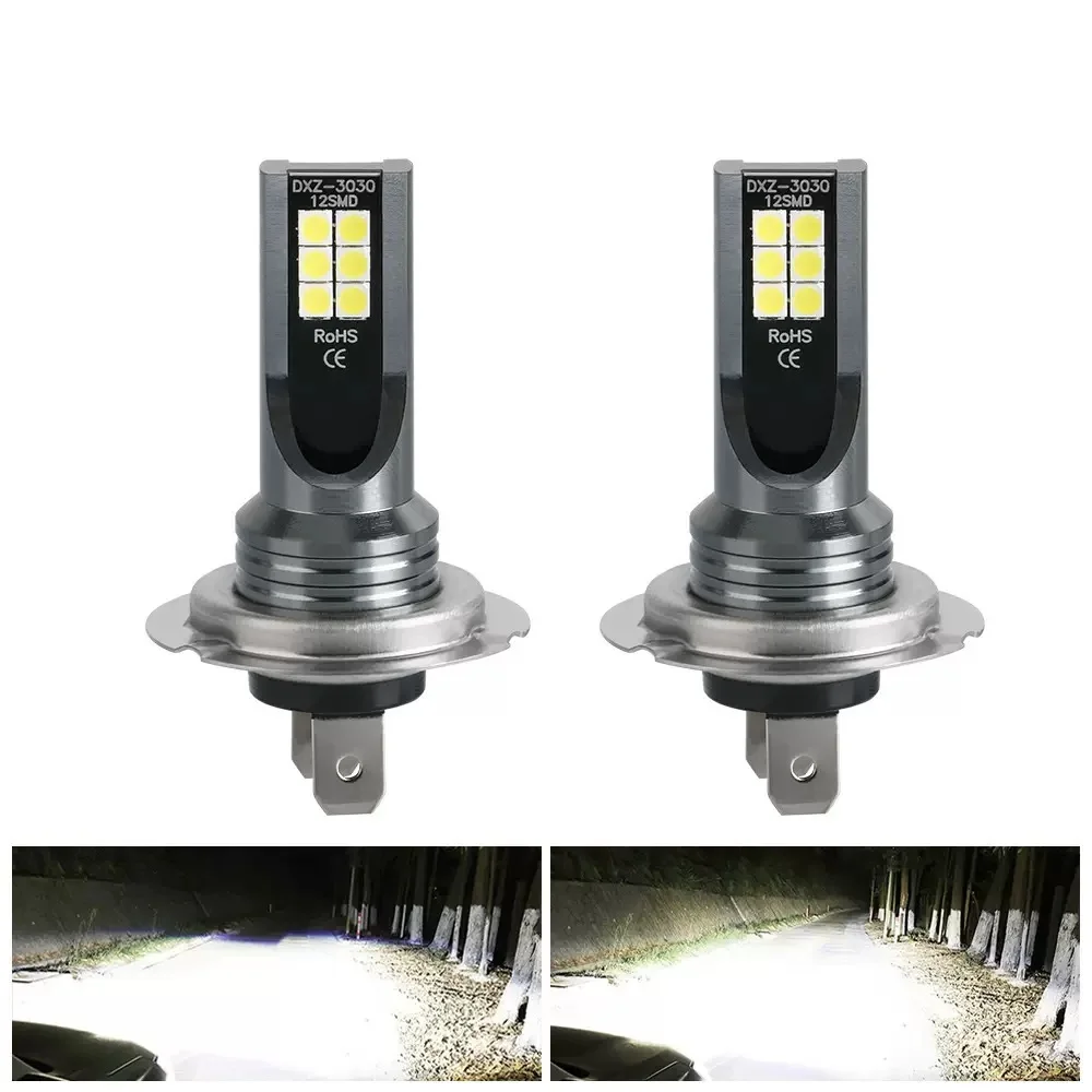 1/2PCs H7 Led Headlight Bulb Kit Car Fog Light Bulbs 12V 55W High Power Auto Fog Lamp 6000K Headlamp H7 Super Bright Bulbs
