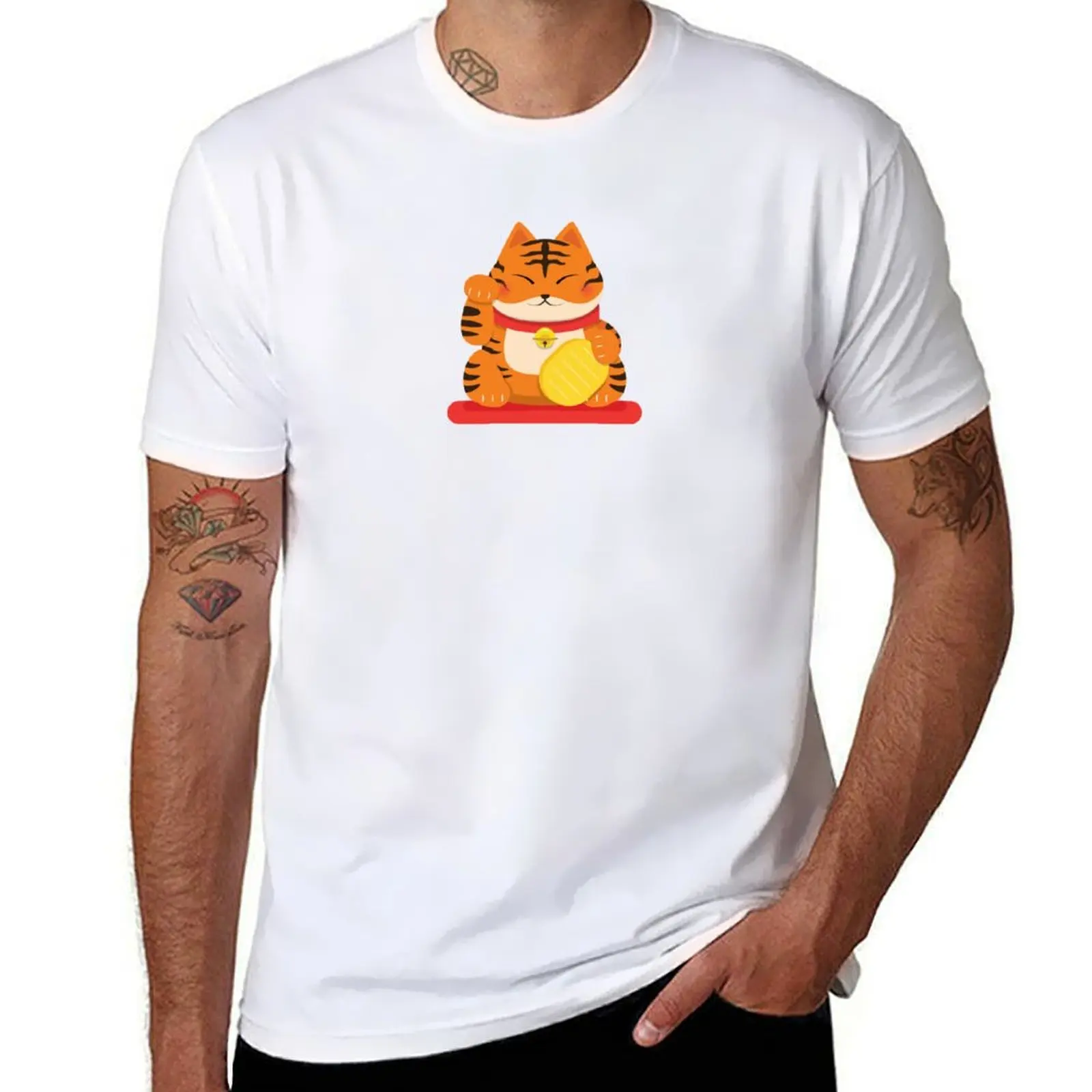

Tiger Neko San T-Shirt t shirt man cotton essential t shirt T-Shirt