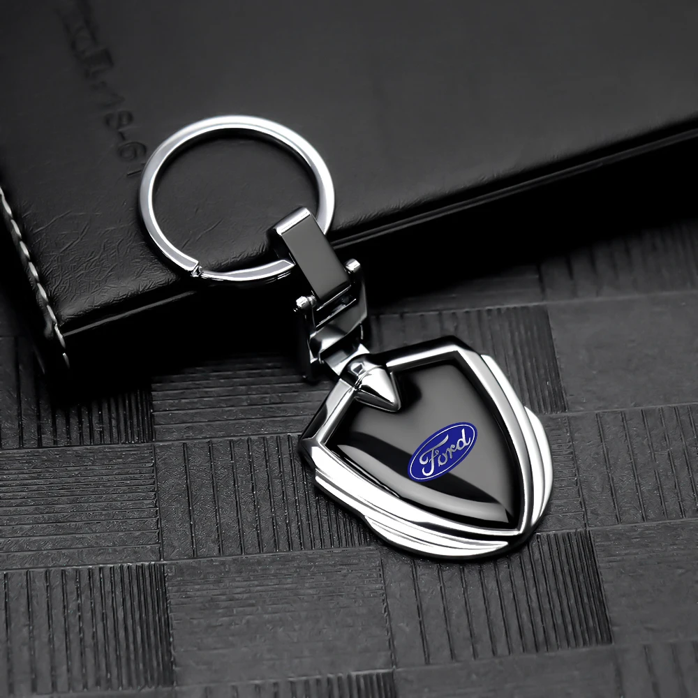 H buckle Zinc Alloy Emblem Metal Car KeyChain Key Chain Keyring Key Ring For Focus FIESTA Kuga ESCAPE Vignale PUMA Ford Mustang