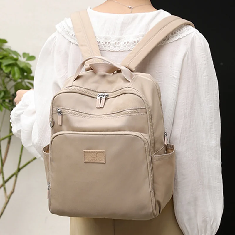 Sacs à dos légers Kawaii pour femmes, grande capacité, sac à dos étanche pour femme, sac d\'école à plusieurs poches, sac de voyage en nylon