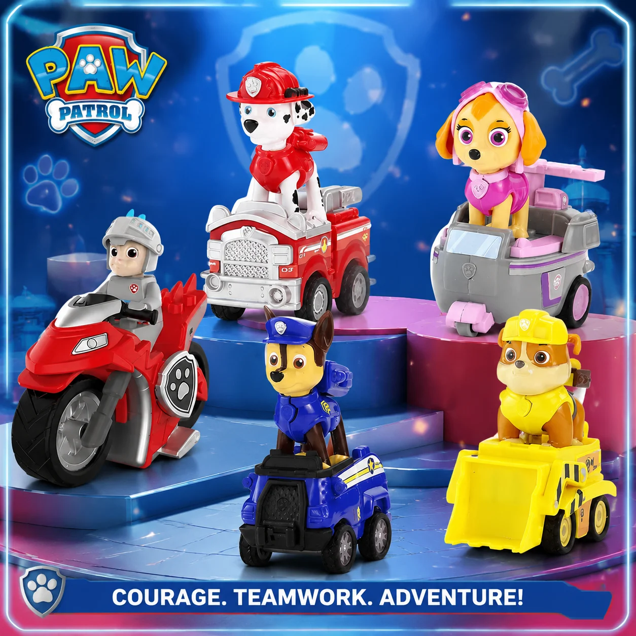 Kids Toys Vehicle - Psi Patrol Figurki Akcji Kapitan Ryder