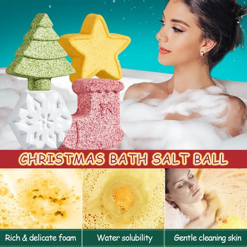 Christmas Bath Ball Kids Christmas Shaped Bath Ball Clean Body Bath Soap Christmas Theme Bath Ball With Unique Scent For Kids