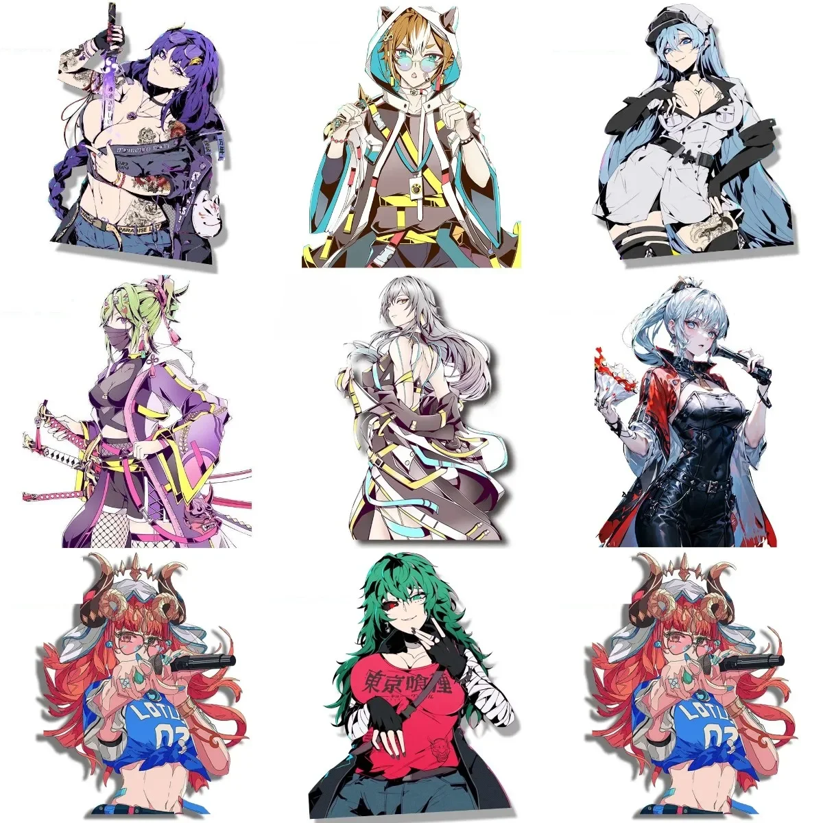 

Fashion Anime Genshin Impact Game Hot Creative Stickers for Decorate Window Truck Car Window Motorcycle Laptop Wall Off-road