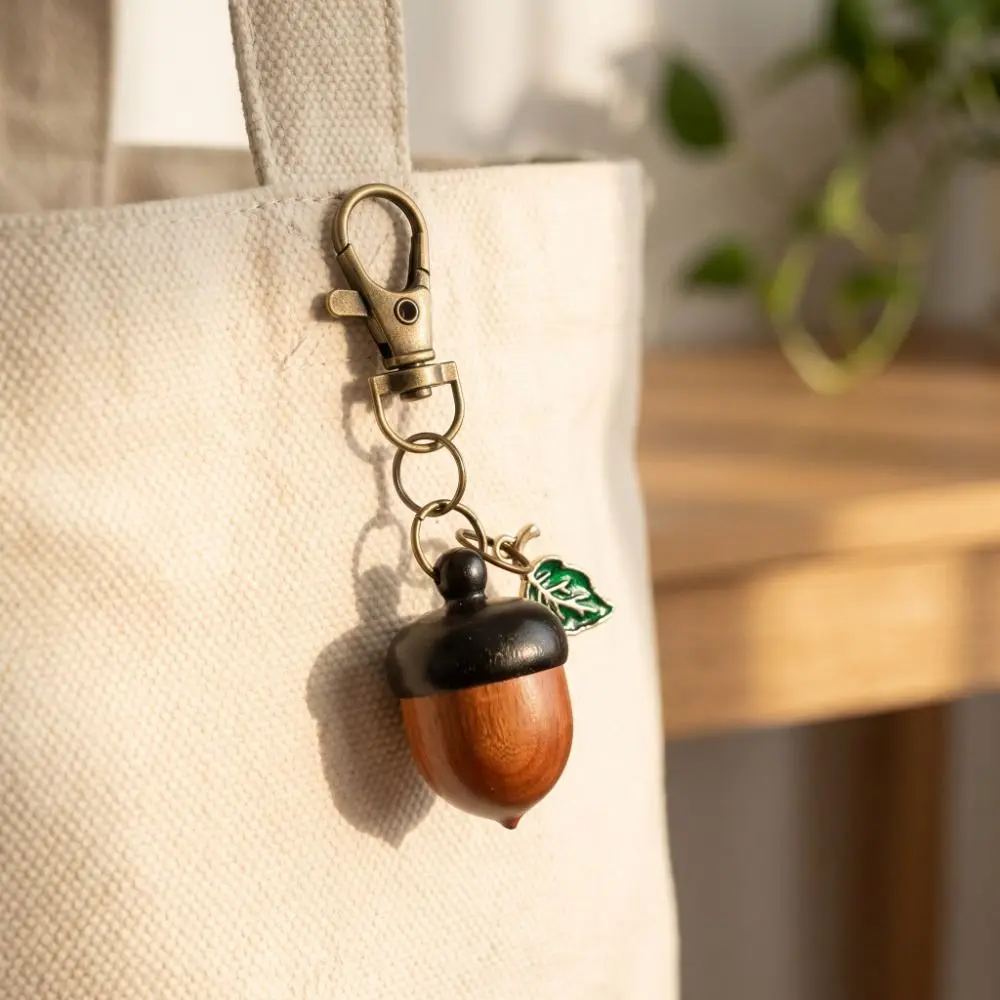 Simulation Acorn Acorn Keychain Small Item Storage Twist Open Acorn Twist Open Keychain Round O-Shaped Buckle