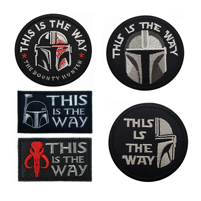 Star Wars Patch Mandalorian ricamo adesivi in tessuto Patch per abbigliamento ferro su toppe vestiti per la decorazione dell\'indumento fai da te