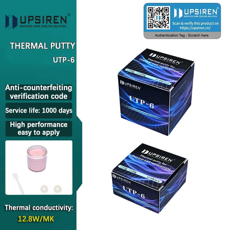 UPSIREN UTP-6 Thermal Putty For VGA GPU IC Processor Rapid Cooling Thermal Pad Replacement Heat Blocking Putty High Performance