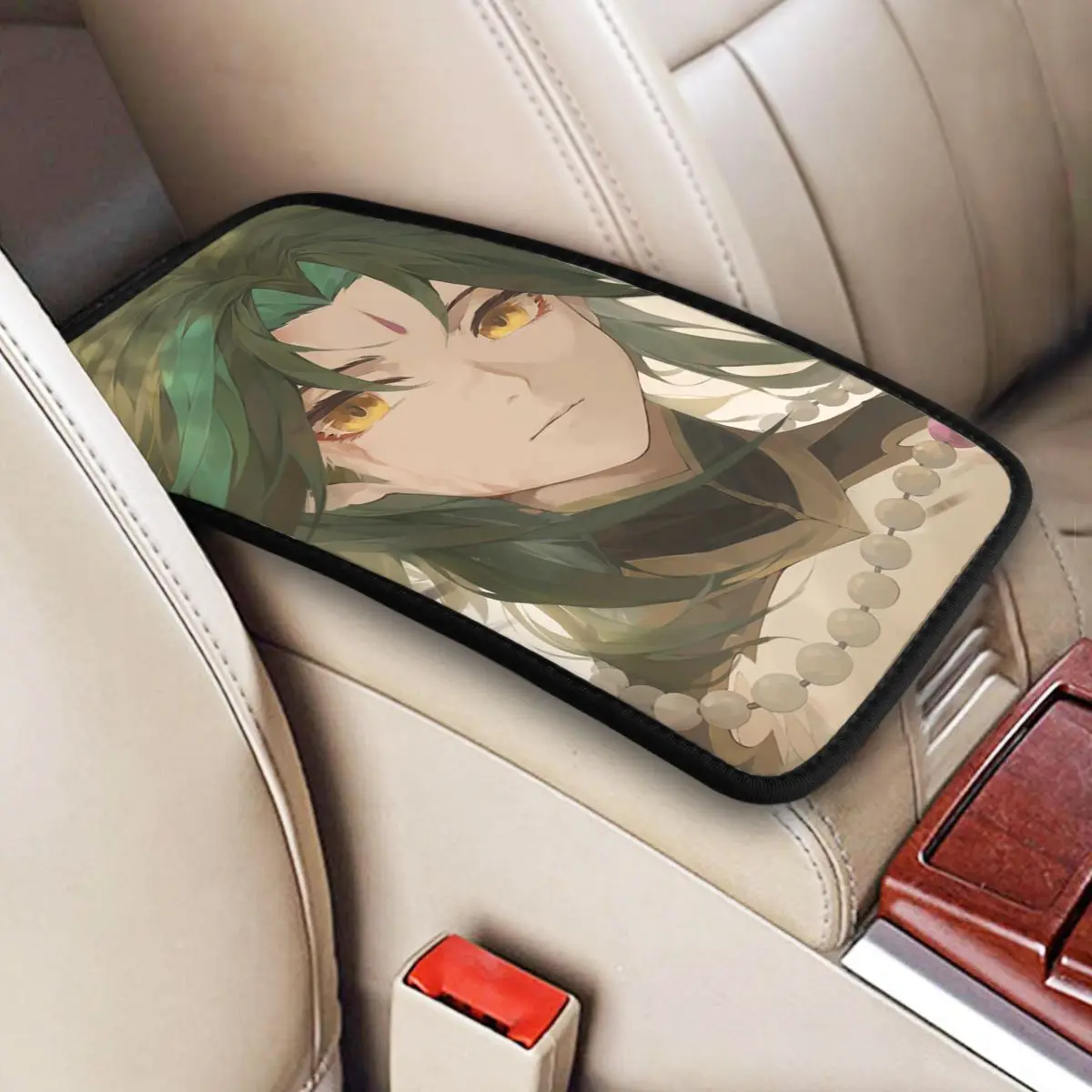 Center Console Protective Cushion Pad Genshin Impact Xiao Car Armrest Cover Mat Game Car Interior Accessories