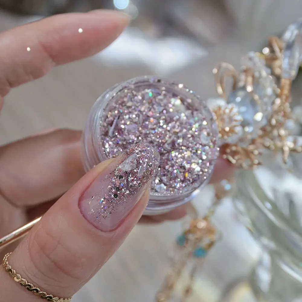 1g/jar spakle arte do prego glitter lantejoulas misturadas série estrelada floco lantejoulas lantejoulas flocos para arte do prego decalque acessórios