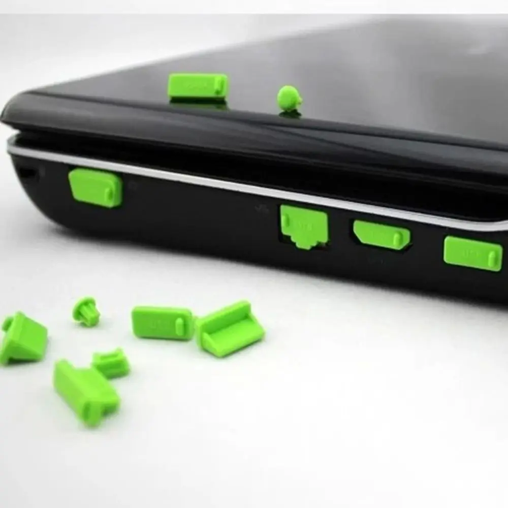 5 conjuntos de 65 peças de capa colorida anti-porca plugue de sílica gel laptop rolha à prova de poeira