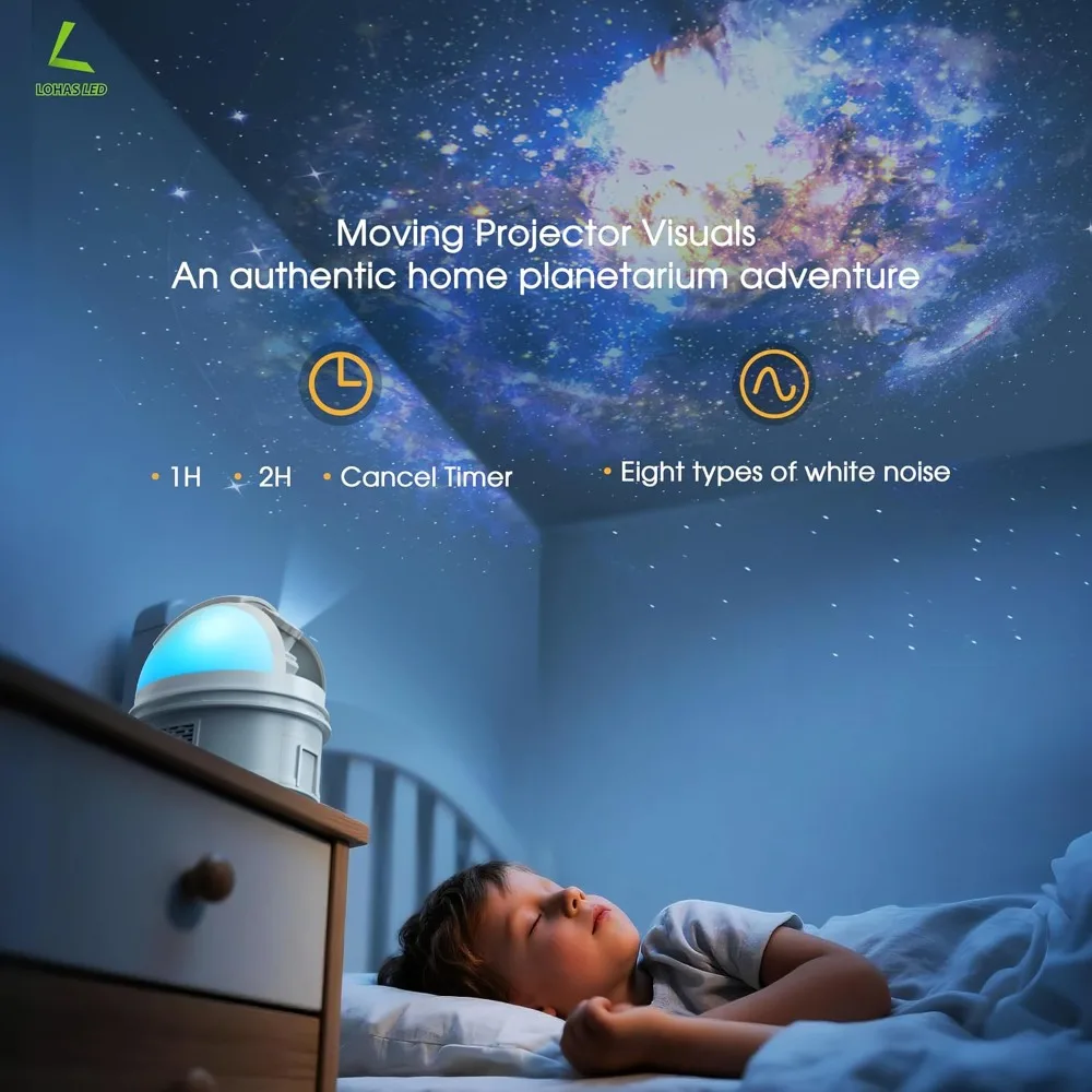 Galaxy Projector Night Light 12 in 1 Star Projector with Storage Case Solar System Constellation Moon LED Space Lamp Timer