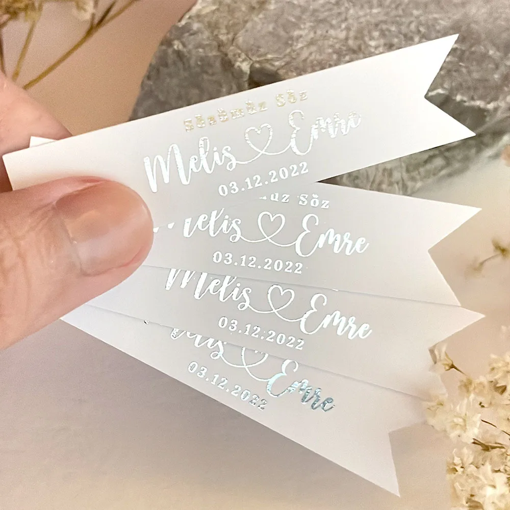 Personalization Thank You Card Foil Gold Tag Gift Decoration Tags For Birthday Parties Bar Mitzvahs Engagement Ceremonies