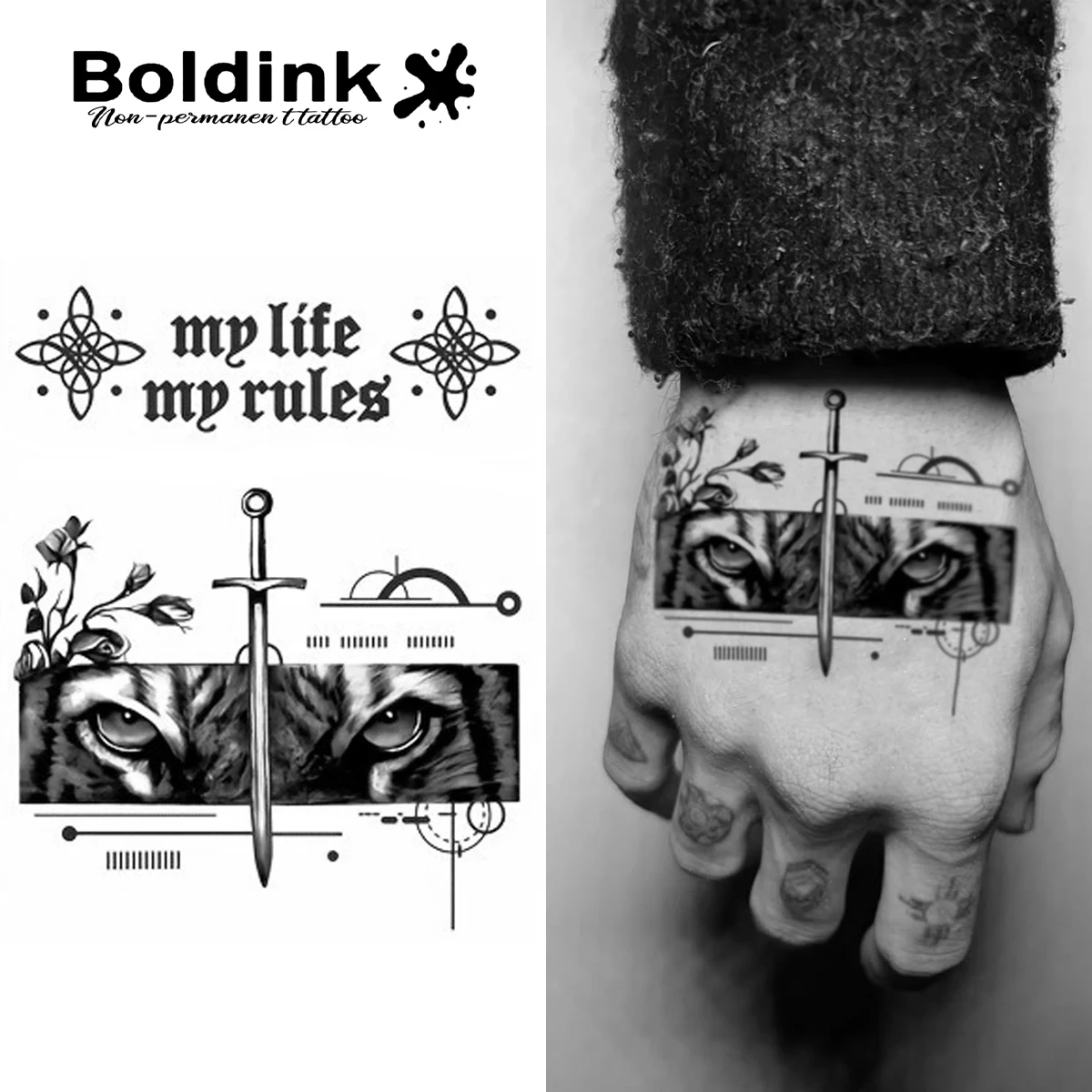 

Временная татуировка Go One's Own Way, Леч до 15 дней, новая технология, волшебная водонепроницаемая полуперманентная наклейка.