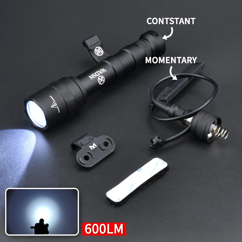 Tactical M640 M640U Metal Flashlight Side Folded 45 Degrees White LED Lamp Fit MLOK KEYMOD 20mm Picatinny Rail Airsoft Hunting