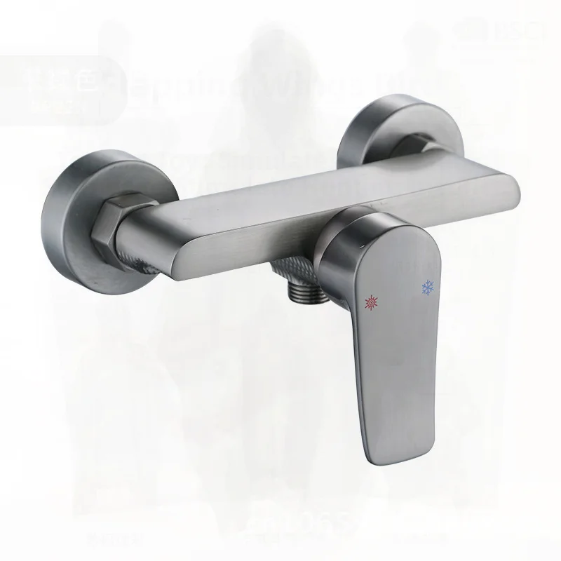 

Copper Gun Gray Mixing Valve Bathroom Shower Faucet for Hot And Cold Water Concealed Switch for Bathtub And Shower Modern