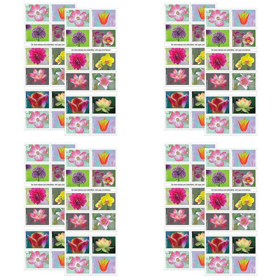 

Garden Beauty Forever Postage 2 Books of US Postal First Class Wedding Celebration Anniversary Flowers Party