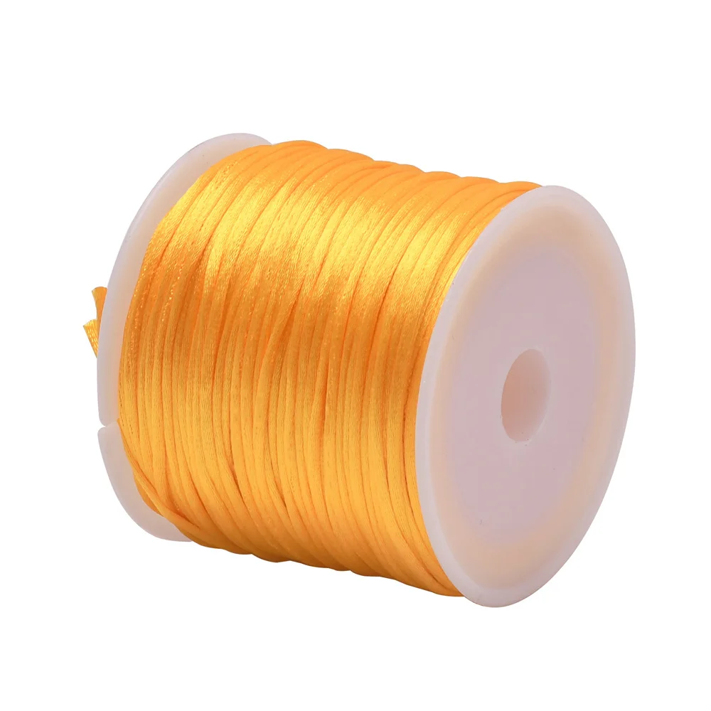 1,5 mm ambachten satijnen rattail koord string van nylon voor Chinese knoop, macramé, trim, sieraden maken 24 yards