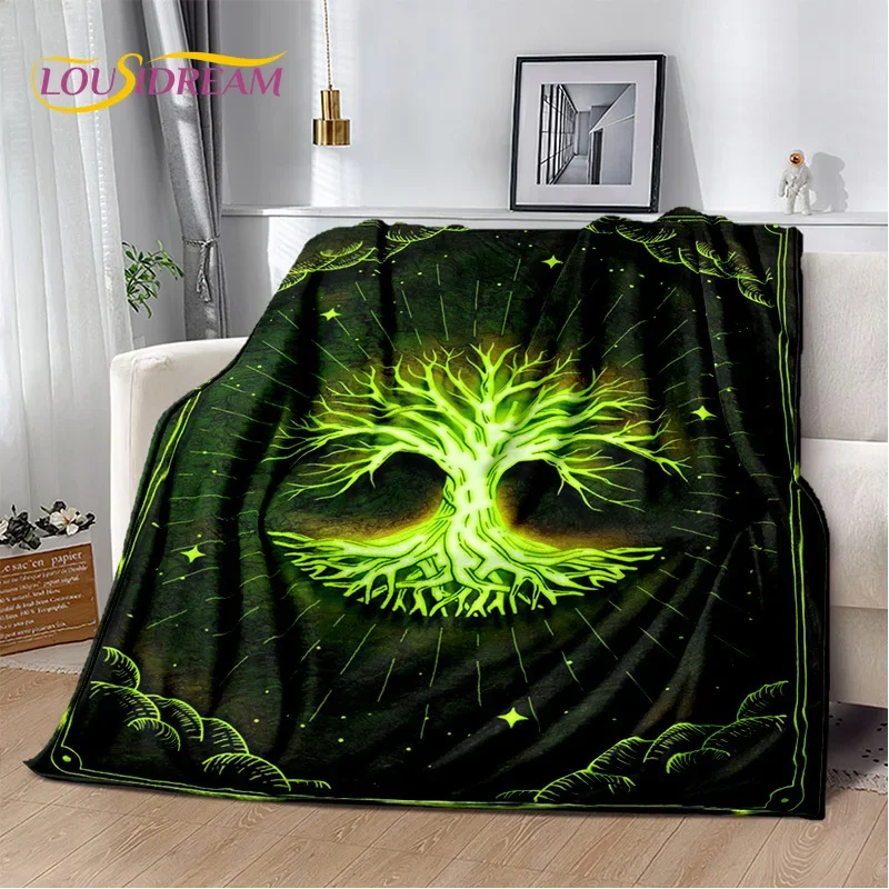 Nature Tree of Life Nordic Mythology Yggdrasil Soft Throw Blanket for Home Bedroom Bed Sofa Picnic Travel Office Gift Cover Kids