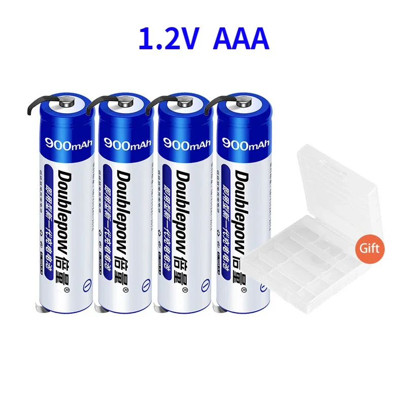 2-8PCS 1.2V AAA Rechargeable Battery 900mah Ni-MH Cell with Welding Tabs for Philips Electric Shaver Toothbrush Razor