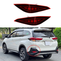 1 Pair Functions LED Reflector Lamp Rear Fog Lamp Bumper Brake Light Lamp For Toyota Rush 2018 2019 2020 LED Bumper Brake Light