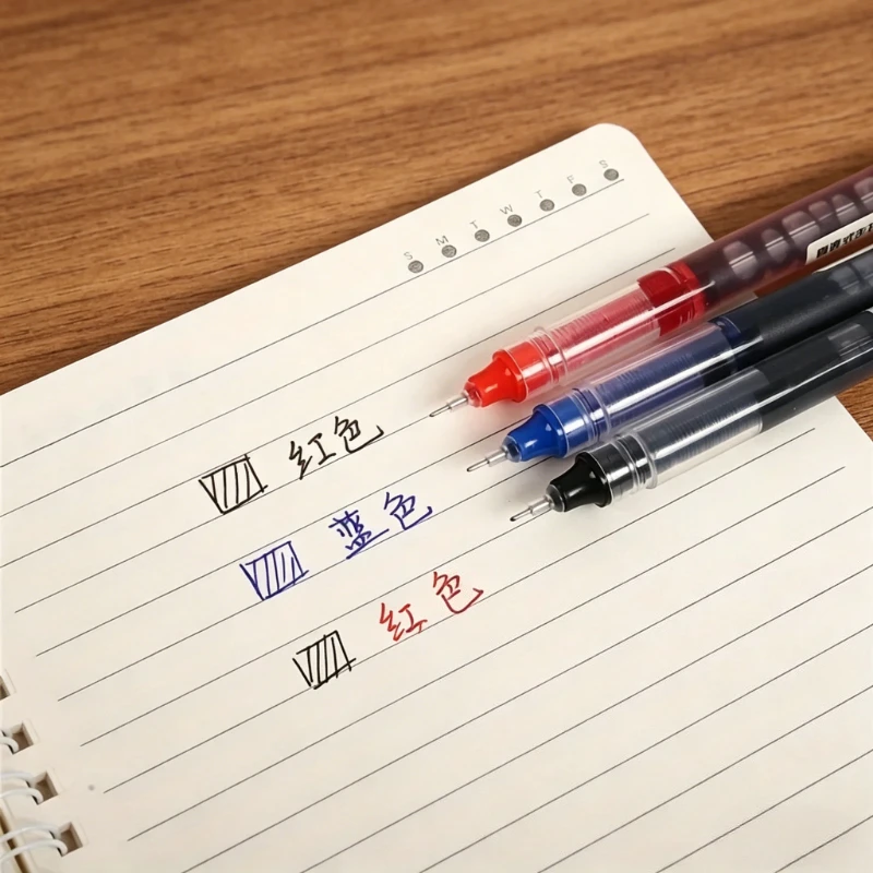 10pcs/set Direct Fill Gel Pens 0.5mm Fine Point Quick Dry Straight Liquid Rollerball Pens for Office School and Everyday Writing