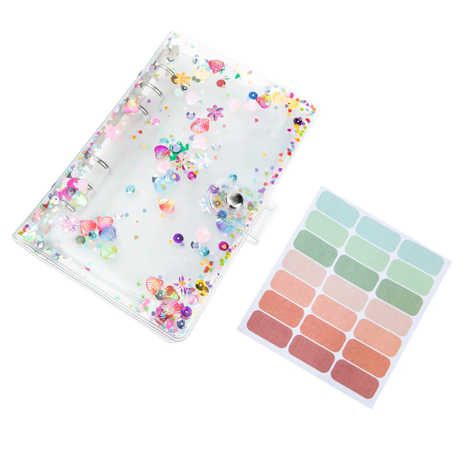 

1Set Household Money Book Stylish Lightweight Binder with Transparent Pockets Loose-Leaf Ring for Bank Credit Business Cards