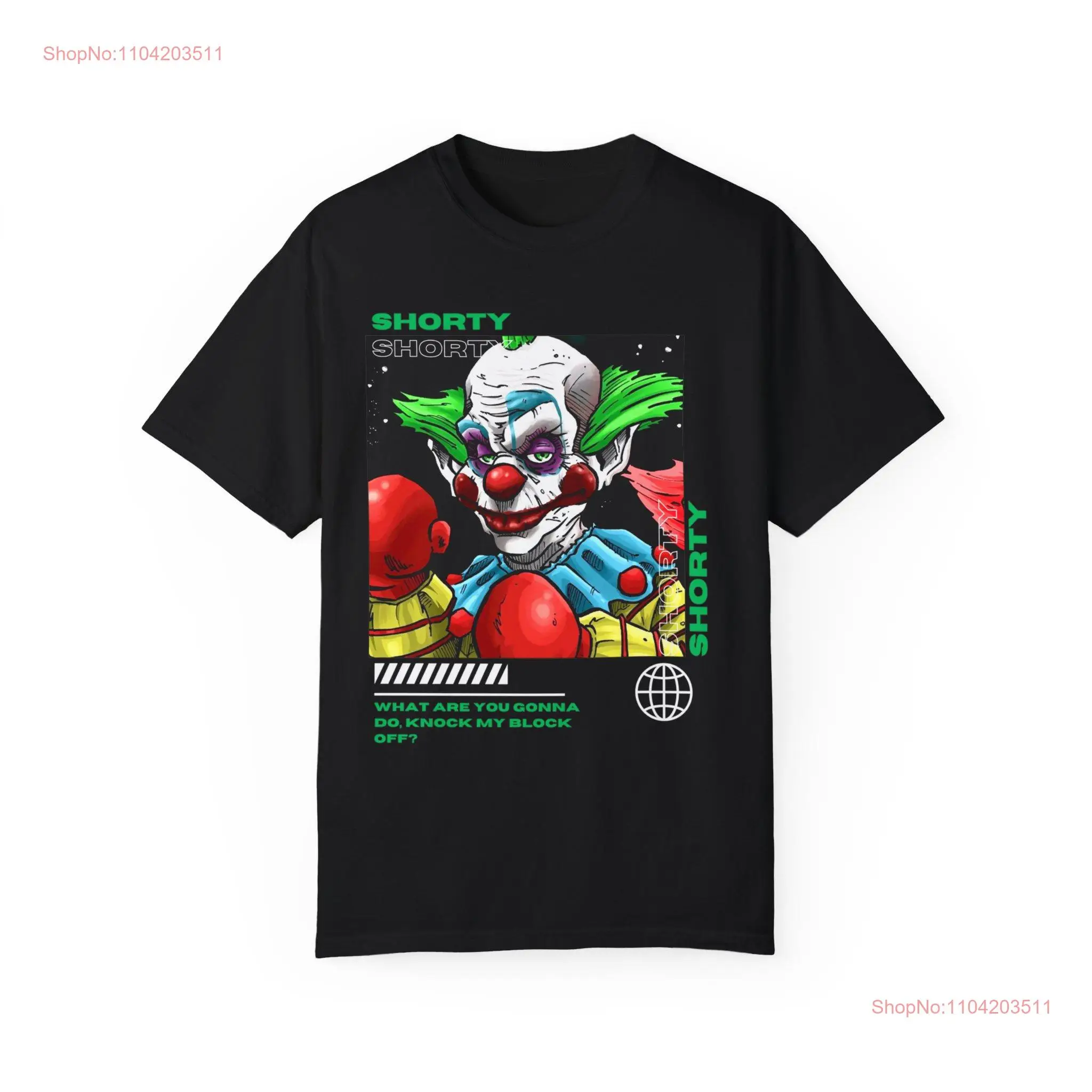 Killer Klowns Shorty T Shirt Horror Halloween Movie long or short sleeves