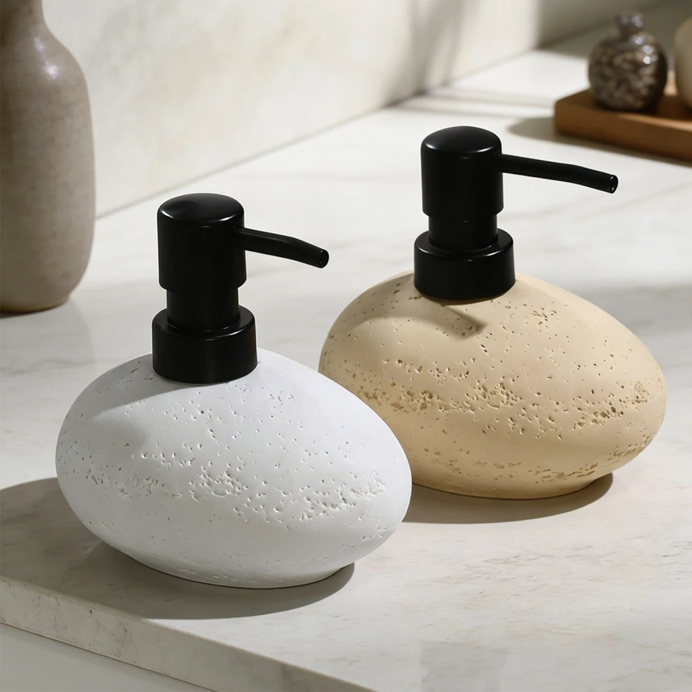 300ML Cobblestone Soap Bottle Foam Bubbler Press Bottle Shower Gel Shampoo Empty Bottle Creative Bathroom Accessories New
