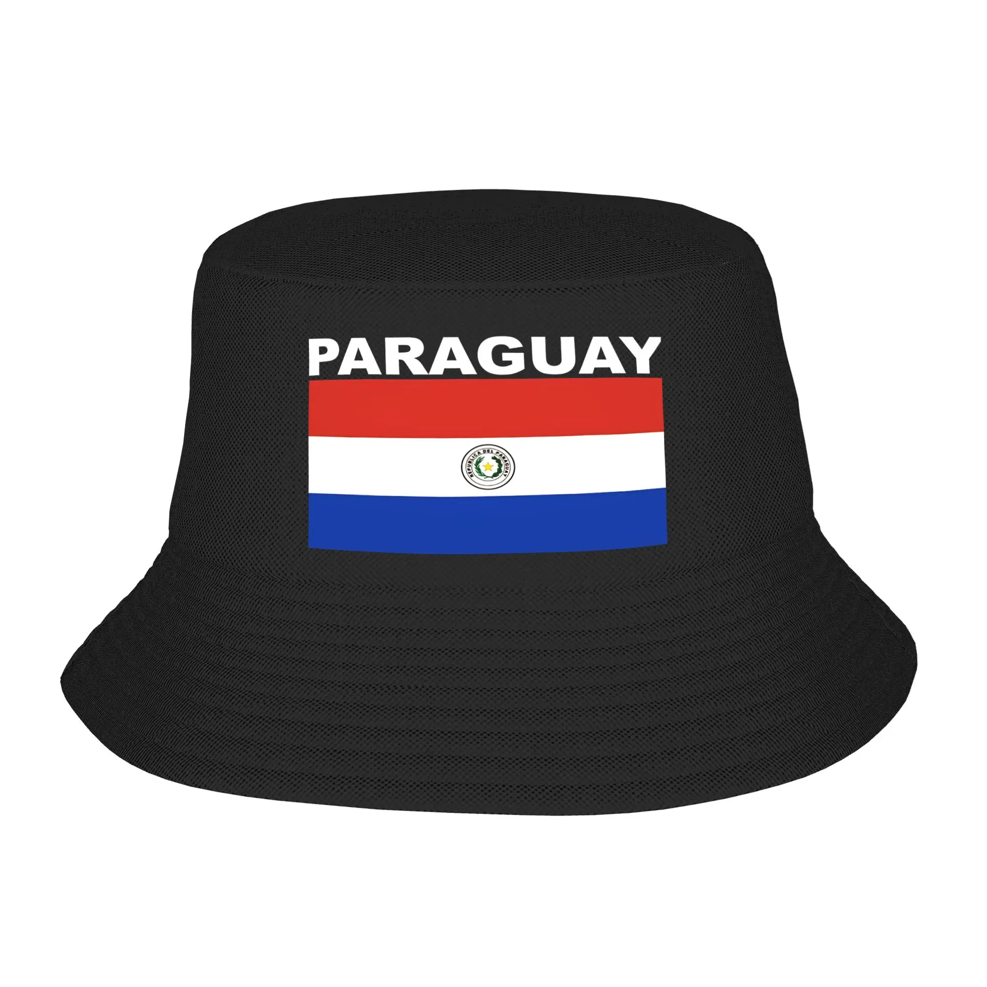 Vocation Getaway Headwear Paraguay Flag Accessories Bucket Hats Stylish Girls  Sun Bob Hats