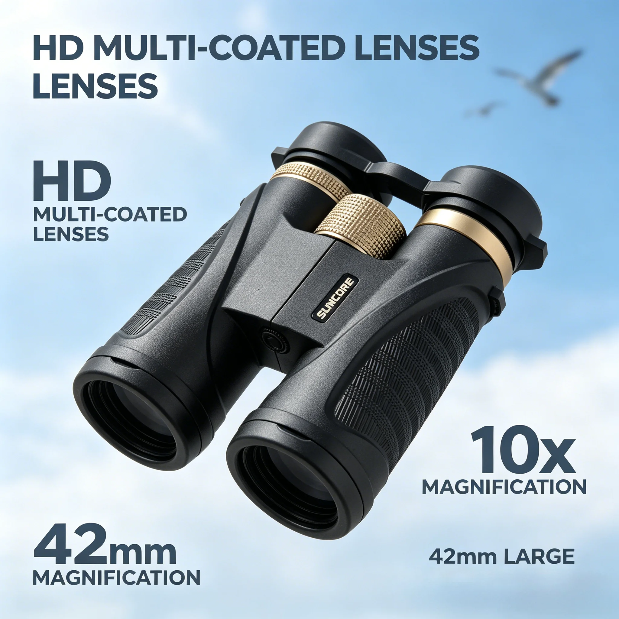 

10×42 binoculars XZ, suitable for birdwatching, hunting, concerts, theater, opera, travel, and sightseeing.