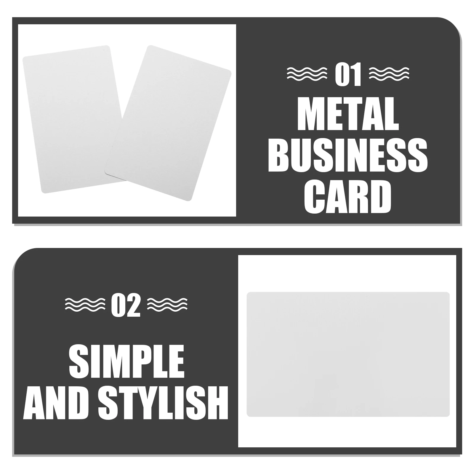 

100pcs Business Smooth Metal Name Cards For Engraving Diy Sublimation Printing Nameplate Making Aluminum Sublimation Blanks