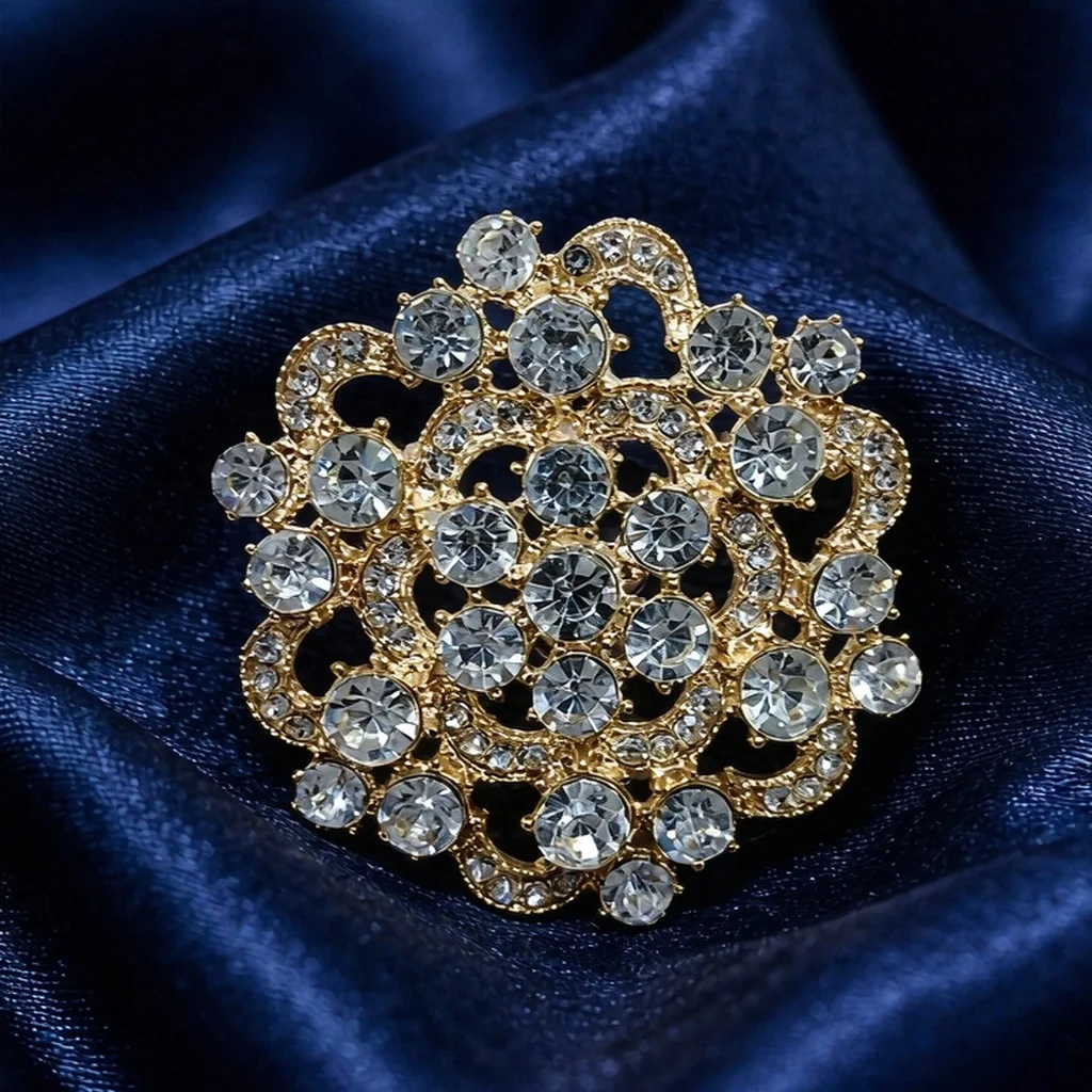 2026 Ins Wedding Guest Brooch, Decorative Brooch, Corsage, Anti-Exposure Brooch, Business Banquet Brooch, Anti-Exposure Accessory, Shoe Decoration, European Retro Style, Themed Brooch, Shoe Metal Badge, Best Matching Accessory, Bag Accessory, Shoe Accessory, French Style, Metal Buckle, Unique and Distinctive