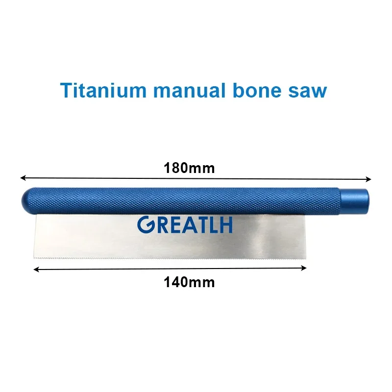 GREATLH Bone Saw Ultra-thin Saw Blade Hand-held Manual Bone Saw 18cm Orthopedic Veterinary Instrument