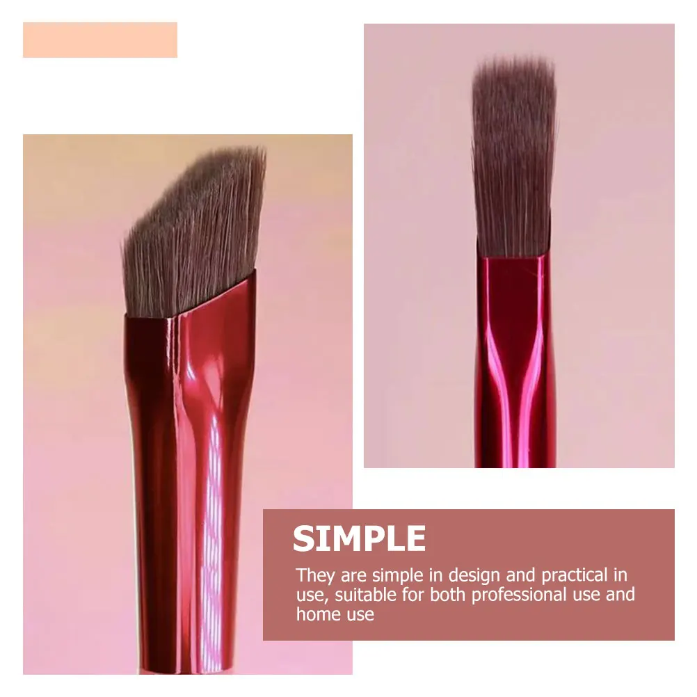 Zestaw 2 pędzli do makijażu z kątowym końcem do brwi, cieni do powiek, różu, eyelinera, pędzel do blendowania, profesjonalny zestaw do makijażu