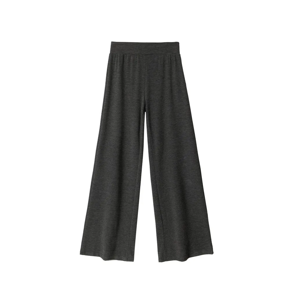 Striped Warm Elegant Elastic Waist Soft Basic Casual Pure Color Pants Trousers for Women Grils Streetwear Winter Spring Trending