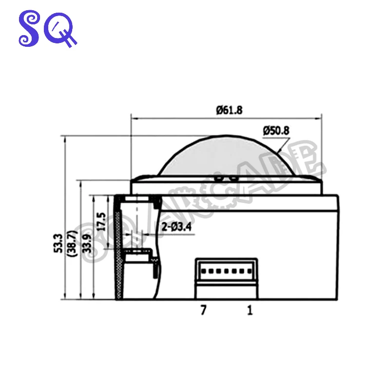 Arcade Console tracking ball 60 in 1 Illuminated Trackball MAME Connector Arcade Game Machine for Pandora Arcade Machine Cabinet image 5