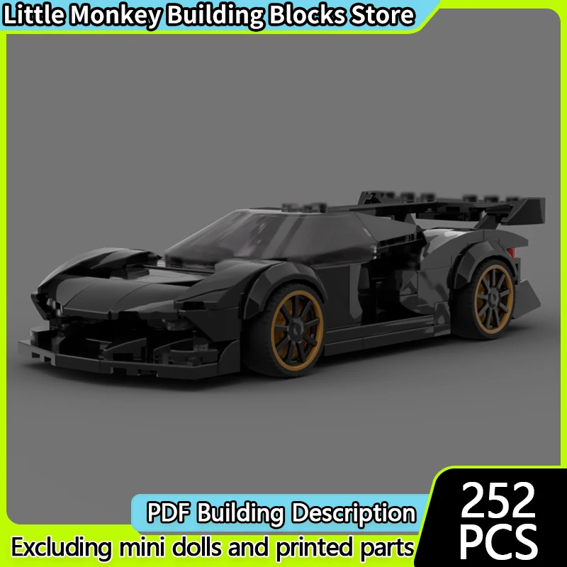 

Модель скоростного гоночного автомобиля MOC, строительные кирпичи, Intensa Emozione Hypercar, модульная технология, детские праздничные подарки, сборный игрушечный костюм