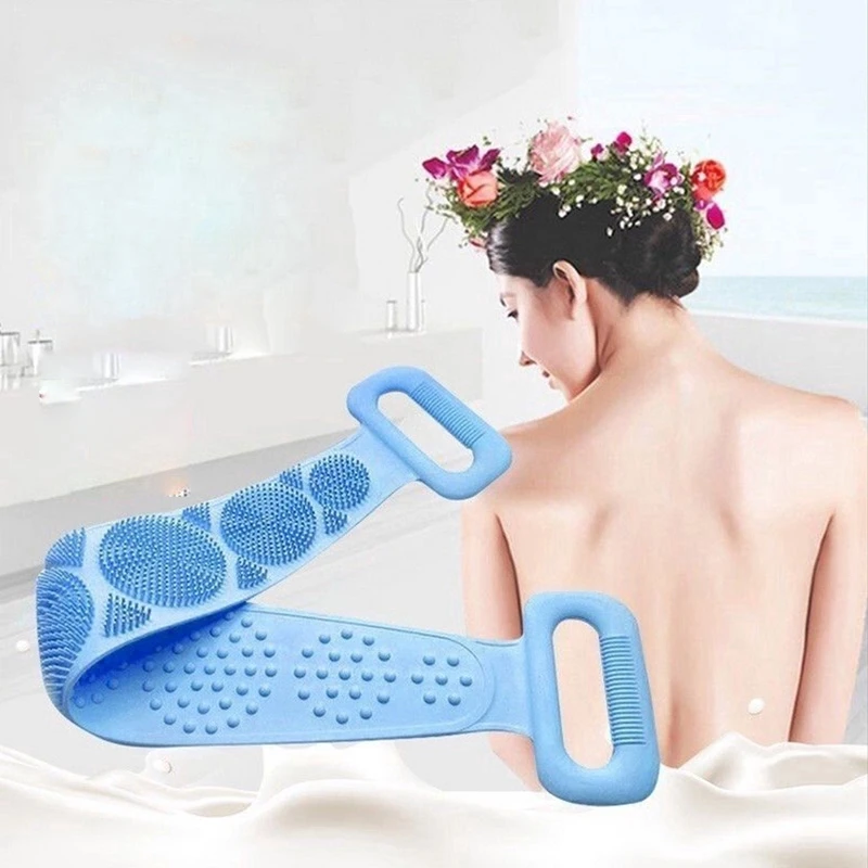 

Magic Silicone Brushes Bath Towels Rubbing Back Mud Peeling Body Massage Shower Extended Scrubber Bathroom Clean Skin Brushes