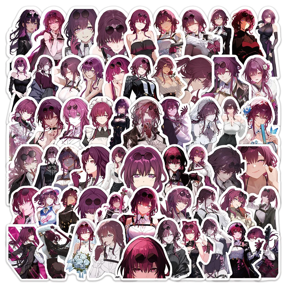 60PCS Kafka Cartoon Stickers Schattig Meisje Decals Honkai Star Rail Graffiti Decoratie Spel DIY Koelkast Laptop Gitaar Auto Fiets speelgoed