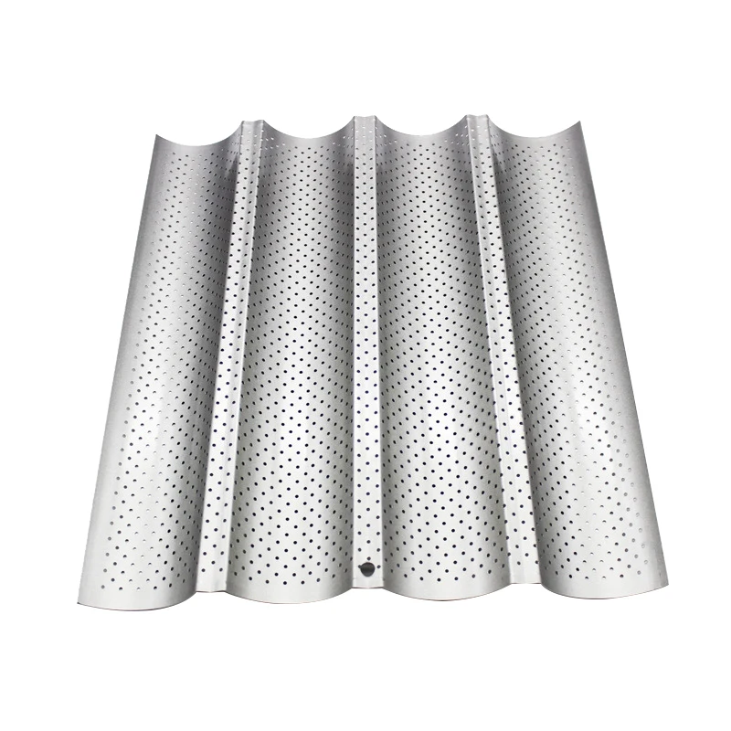 

Wave Perforated French Bread Pan Mold Non-Stick Heat Resistant Dishwasher Safe Easy Demold Crisp Baking Pans