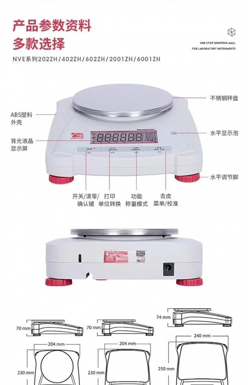 Electronic Balance Laboratory Ten/One Percent Small Analytical Electronic Scale 0.01gNVE