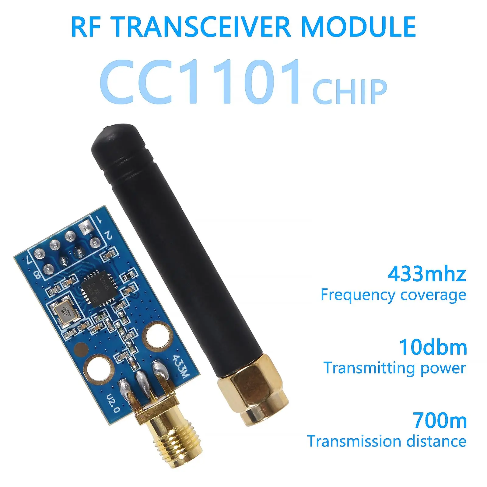 CC1101 433MHz Wireless Module With SMA 50cm Antenna Wireless Transceiver Module