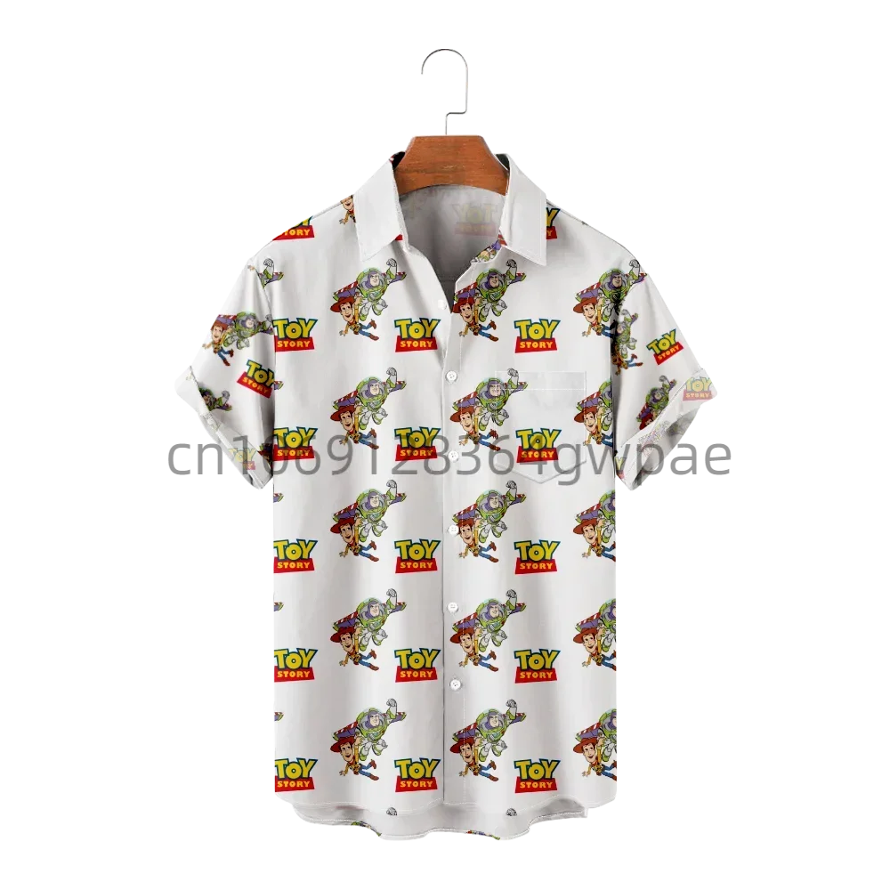 

Disney Toy Story Buzz Lightyear Hawaiian Shirt Men's Women's Short Sleeve Shirt Summer Disney Hawaiian Shirt Casual Beach Shirt