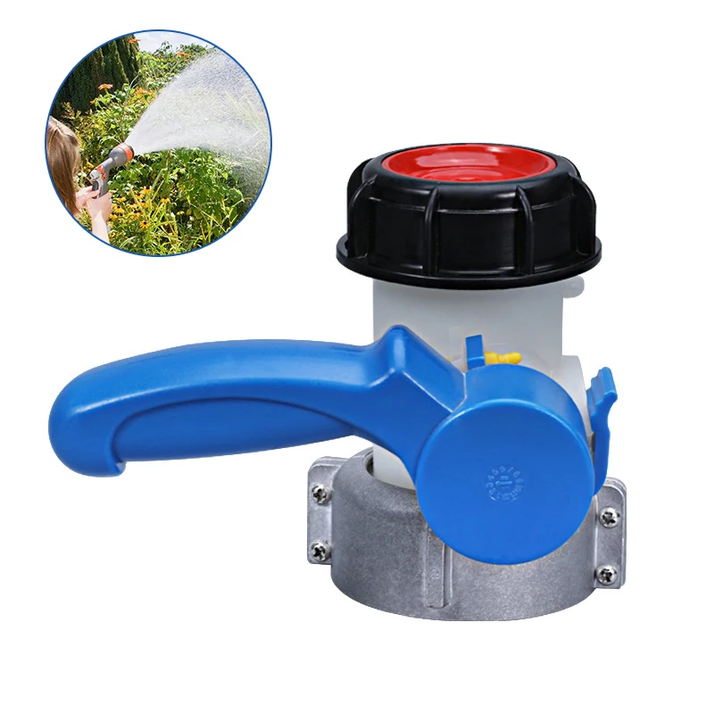 Thicken DN50 Butterfly Valve 1000L IBC Tank Connector Garden Hose Adapter Container Outlet Control Tool