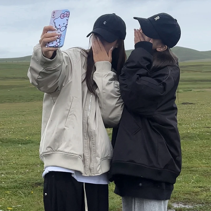 Veste de sport de plein air pour femmes, coupe-vent, respirante, tendance et élégante au printemps et en automne, confortable, épaisse, style baseball