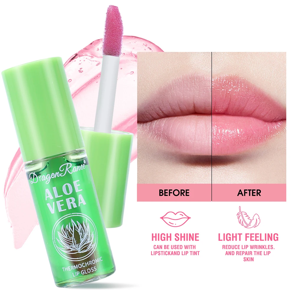 Brillo de labios que cambia de Color Aloe, hidratante Natural, nutre profundamente los labios, nutritivo de larga duración, cuidado de los labios, tinte de labios