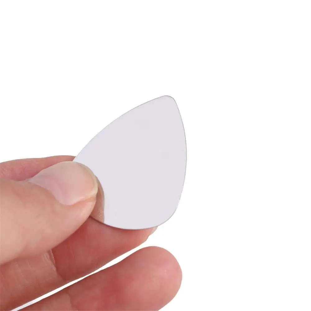 10PCS 0.3mm Stainless Steel Guitar Picks Triangle Gestures Metal Guitar Plectrum Adhesive Mediator Finger Shrapnel Bass Guitar